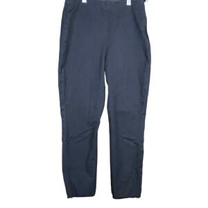 Everlane Womens Pants Black Cropped Capris Mid Rise Side Zip Raw Hems Stretch 6